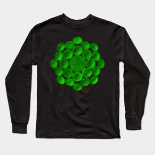 Green USA Twenty Dollars Coin - Surrounded by other Coins Long Sleeve T-Shirt